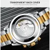 TEVISE - elegant automatic watch - stainless steel - waterproof - gold / blueWatches