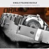 TEVISE - elegant automatic watch - stainless steel - waterproof - gold / blueWatches