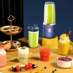 Multifunktions-Mixer mit 6 Klingen – Entsafter/Smoothie-Maker/Eis-Crusher – USB