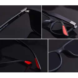 Ultraleichte polarisierte quadratische TR90-Sonnenbrille – UV400