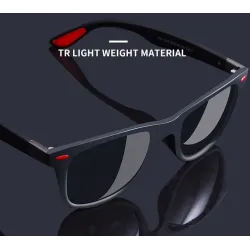 Ultraleichte polarisierte quadratische TR90-Sonnenbrille – UV400