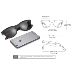 Ultraleichte polarisierte quadratische TR90-Sonnenbrille – UV400