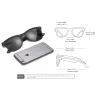 Ultraleichte polarisierte quadratische TR90-Sonnenbrille – UV400