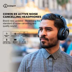COWIN E9 – kabellose Bluetooth-Kopfhörer – mit Mikrofon – hybride aktive Geräuschunterdrückung