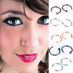 Nasenring - Piercing - Edelstahl - 2 Stück