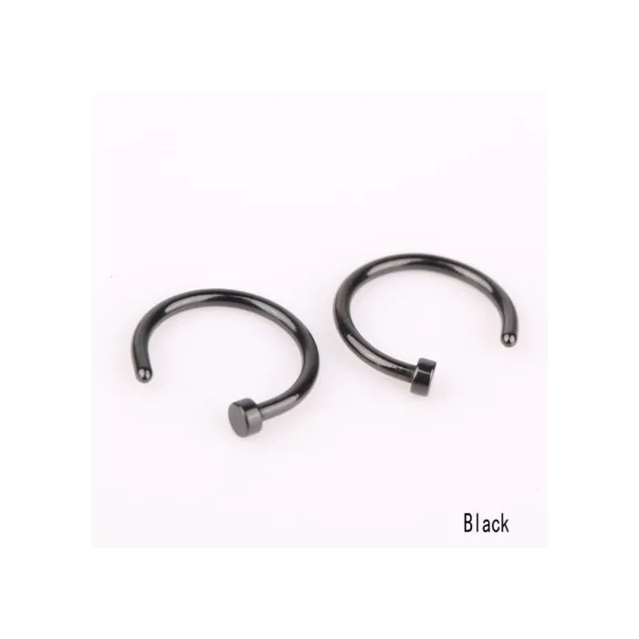 Nose hoop ring - body piercing - stainless steel - 2 piecesPiercings