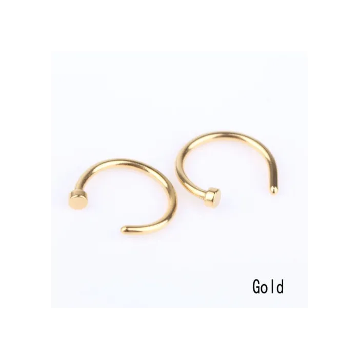 Nasenring - Piercing - Edelstahl - 2 Stück