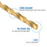 Twist drill bit set - hex shank HSS - titanium coated - 1.5mm-6.5mm - 13 piecesBits & drills