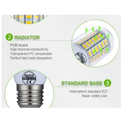 LED lamp bulb - SMD 5730 - 220V - E14 - E27Bulbs