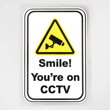 Warnaufkleber - LÄCHELN! SIE SIND AUF CCTV