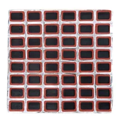 Fahrradreifen-Reparaturaufkleber – quadratisch/rund – 25 mm – 48 Stück