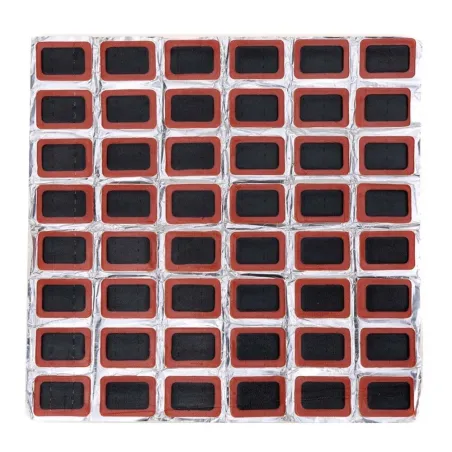 Fahrradreifen-Reparaturaufkleber – quadratisch/rund – 25 mm – 48 Stück