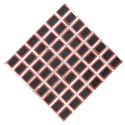 Fahrradreifen-Reparaturaufkleber – quadratisch/rund – 25 mm – 48 Stück