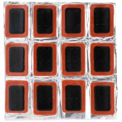 Fahrradreifen-Reparaturaufkleber – quadratisch/rund – 25 mm – 48 Stück