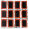 Bicycle tire repair stickers - square / round - 25mm - 48 piecesRepair