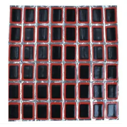Fahrradreifen-Reparaturaufkleber – quadratisch/rund – 25 mm – 48 Stück