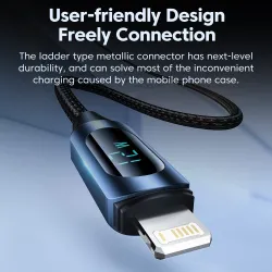 USB fast charging cable - for iPhone - with LED displayCables