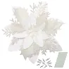 Glitter roses - Christmas tree decoration - 12 piecesChristmas
