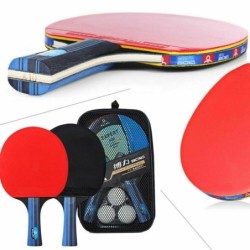 Tischtennisschläger - langer Griff - mit 3 Tischtennisbällen