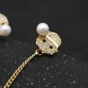 Lange Weihnachtsohrringe - mit Kristallen - Schneemann / Hut / Perle