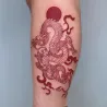 Temporäres Tattoo - Aufkleber - roter Drache