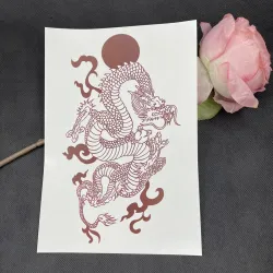 Temporäres Tattoo - Aufkleber - roter Drache