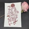 Temporäres Tattoo - Aufkleber - roter Drache