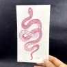 Temporäres Tattoo - Aufkleber - rote Schlange