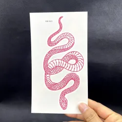Temporäres Tattoo - Aufkleber - rote Schlange