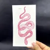 Temporäres Tattoo - Aufkleber - rote Schlange