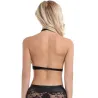 Sexy durchsichtiges Oberteil mit kurzem Neckholder aus Netzstoff