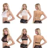 Sexy durchsichtiges Oberteil mit kurzem Neckholder aus Netzstoff
