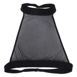 Sexy durchsichtiges Oberteil mit kurzem Neckholder aus Netzstoff