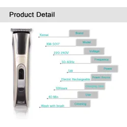 Kemei KM-5017 – elektrischer Haarschneider – kabelloser Trimmer