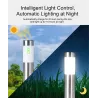 Solar-Gartenleuchte – Bodensäule aus Edelstahl – Rohr