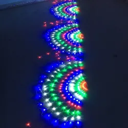 Buntes Pfauennetz – LED-Lichterkette – 3 m