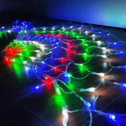 Buntes Pfauennetz – LED-Lichterkette – 3 m