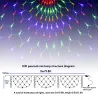 Buntes Pfauennetz – LED-Lichterkette – 3 m