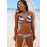 Sexy gestreiftes Bikini-Set
