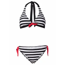 Sexy gestreiftes Bikini-Set