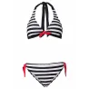 Sexy gestreiftes Bikini-Set