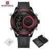NAVIFORCE – Militär-Sportuhr – Quarz – LCD – leuchtend – wasserdicht