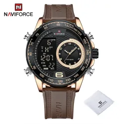 NAVIFORCE – Militär-Sportuhr – Quarz – LCD – leuchtend – wasserdicht
