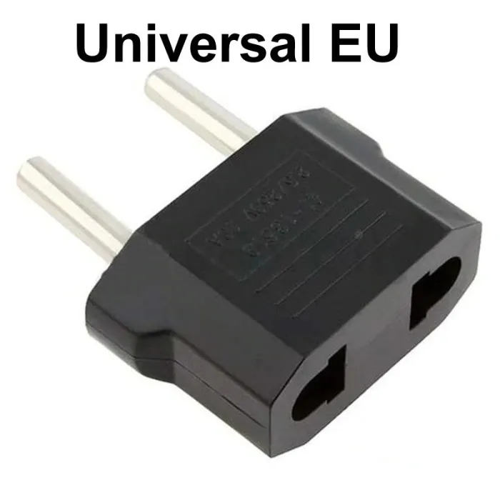 US flat plug to EU round plug - adapter - travel plugPlugs