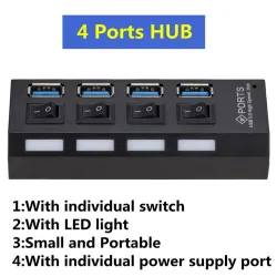 4-ports HUB - USB 3.0 - splitterHubs