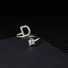 Resizable ring - A-Z alphabet letters with rhinestonesRings