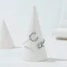 Resizable ring - A-Z alphabet letters with rhinestonesRings