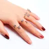 Resizable ring - A-Z alphabet letters with rhinestonesRings