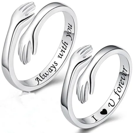 Größenverstellbarer Ring – „I Love You Forever“ – Unisex