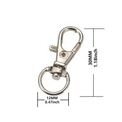 Metal lobster - swivel clasp - hooks - clips - buckle - keyring - 20 piecesKeyrings